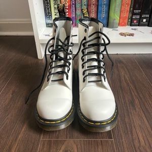 White Dr. Martens boots